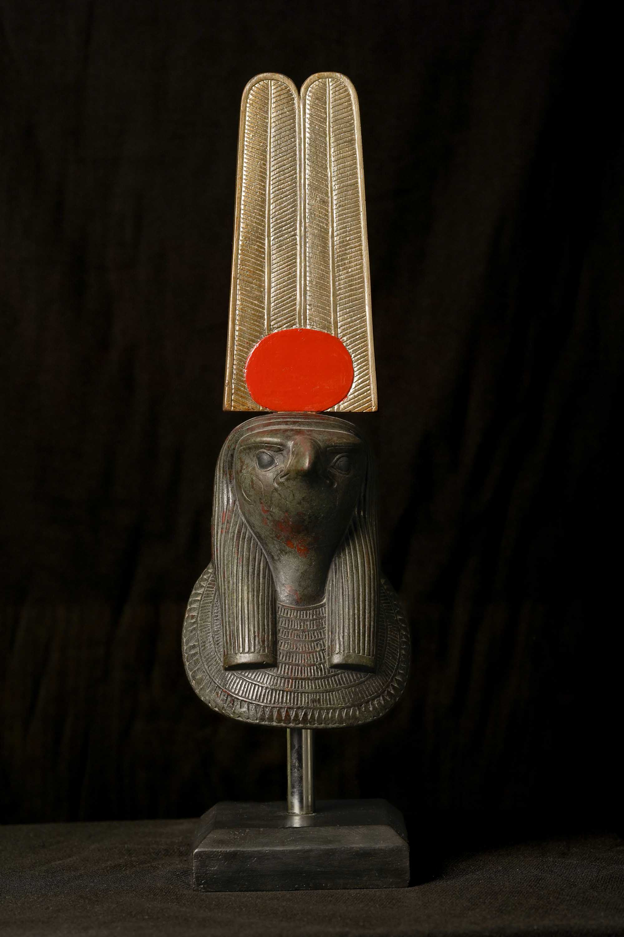 Egyptian God RA statue. God RA replica Museum piece.